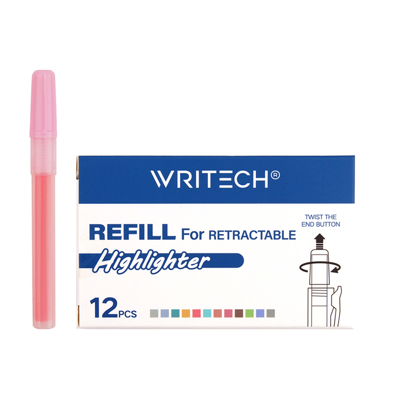 Fosforlu Kalemler WRITECH W-805S BASMALI FOSFORLU KALEM YEDEK TÜP PASTEL PEMBE - 12'Lİ KUTU Satın Al