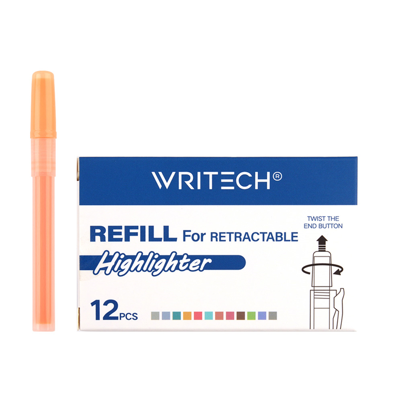 Fosforlu Kalemler WRITECH W-805S BASMALI FOSFORLU KALEM YEDEK TÜP NEON TURUNCU - 12'Lİ KUTU Satın Al