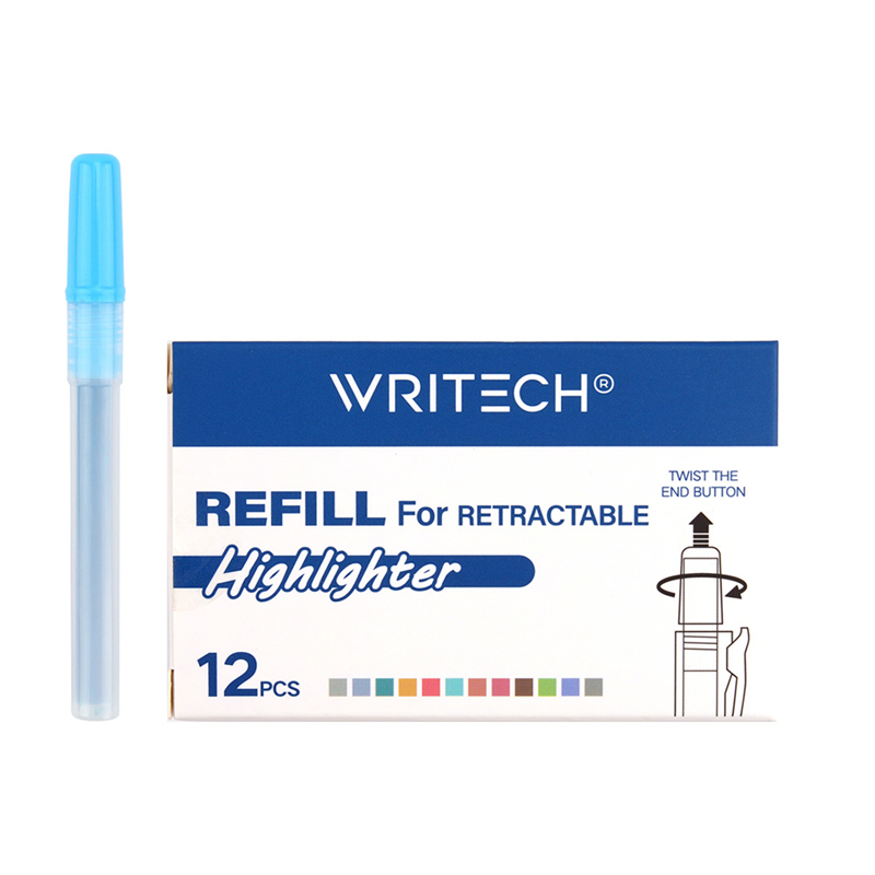 Fosforlu Kalemler WRITECH W-805S BASMALI FOSFORLU KALEM YEDEK TÜP PASTEL MAVİ - 12'Lİ KUTU Satın Al