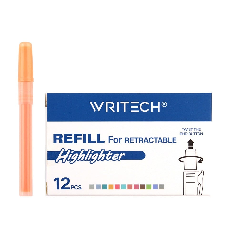 Fosforlu Kalemler WRITECH W-805S BASMALI FOSFORLU KALEM YEDEK TÜP NEON TURUNCU - 12'Lİ KUTU Satın Al