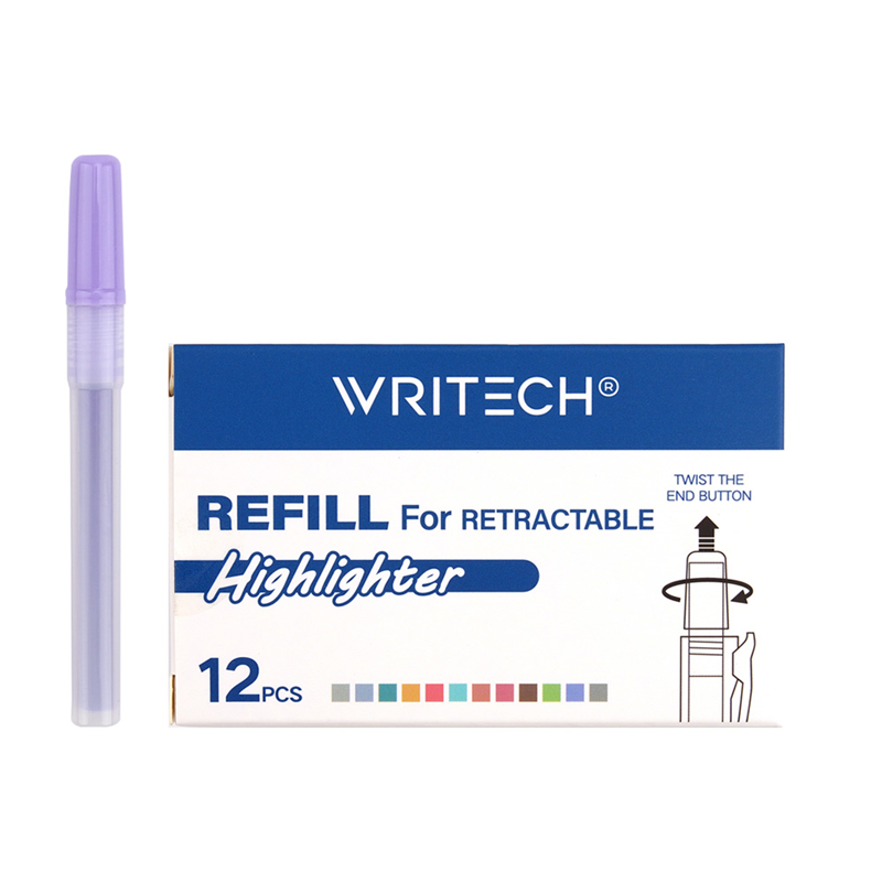 Fosforlu Kalemler WRITECH W-805S BASMALI FOSFORLU KALEM YEDEK TÜP PASTEL LİLA - 12'Lİ KUTU Satın Al