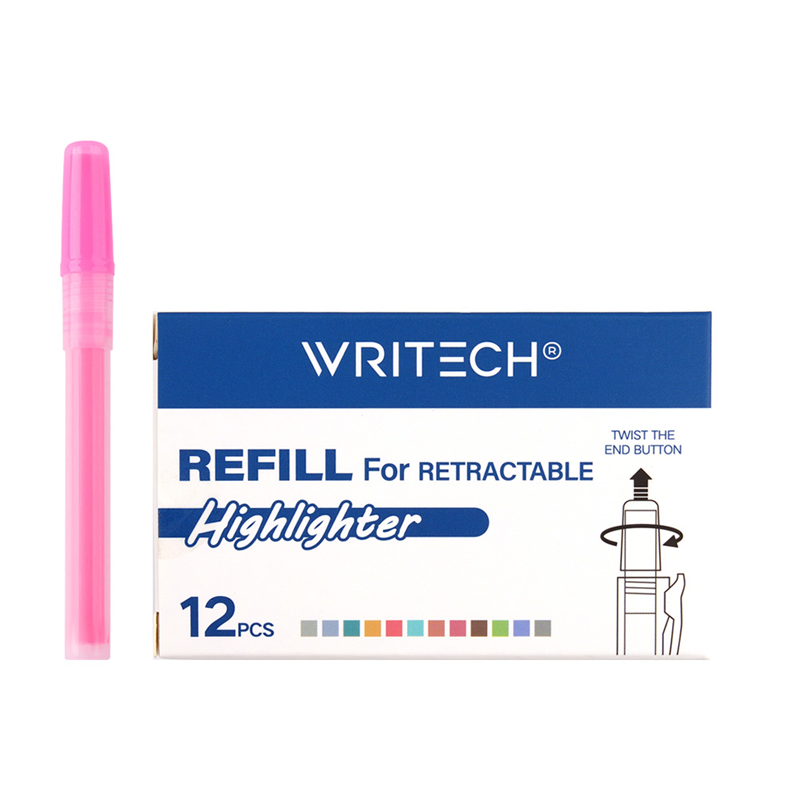 Fosforlu Kalemler WRITECH W-805S BASMALI FOSFORLU KALEM YEDEK TÜP NEON PEMBE - 12'Lİ KUTU Satın Al