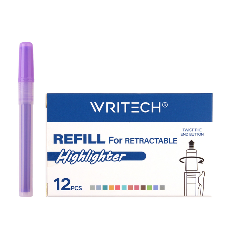 Fosforlu Kalemler WRITECH W-805S BASMALI FOSFORLU KALEM YEDEK TÜP NEON MOR - 12'Lİ KUTU Satın Al