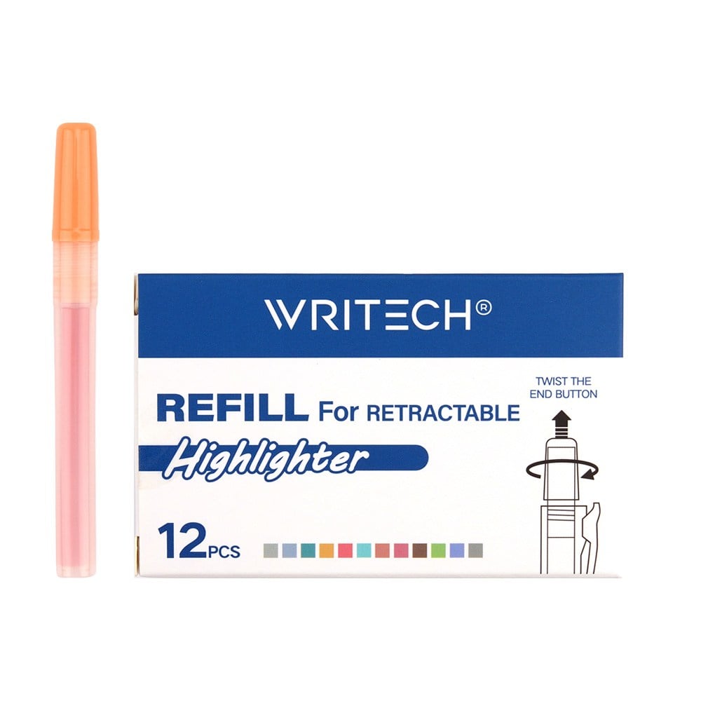 Fosforlu Kalemler WRITECH W-805S BASMALI FOSFORLU KALEM YEDEK TÜP PASTEL KOYU TURUNCU - 12'Lİ KUTU Satın Al