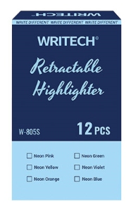 Fosforlu Kalemler WRITECH W-805S BASMALI FOSFORLU KALEM NEON MAVİ - 12'Lİ KUTU Satın Al