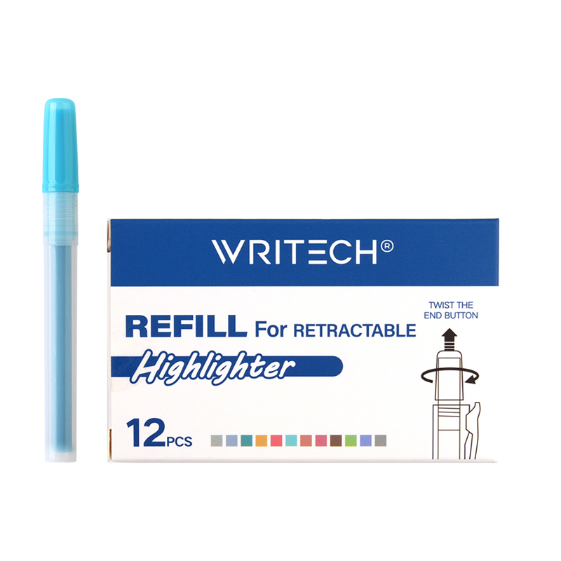 Fosforlu Kalemler WRITECH W-805S BASMALI FOSFORLU KALEM YEDEK TÜP NEON MAVİ - 12'Lİ KUTU Satın Al