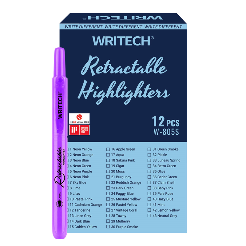 Fosforlu Kalemler WRITECH W-805S BASMALI FOSFORLU KALEM NEON MOR - 12'Lİ KUTU Satın Al