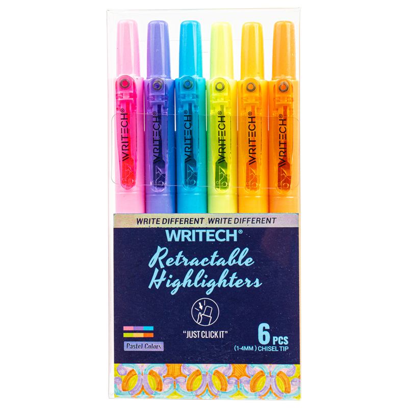 Fosforlu Kalemler WRITECH W-805S BASMALI FOSFORLU KALEM PASTEL 6 RENK - 6'LI Satın Al