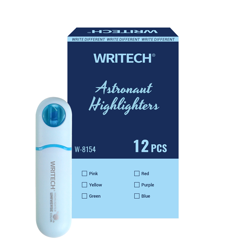 Fosforlu Kalemler WRITECH W-8154 ASTRONOT FOSFORLU KALEM PASTEL MAVİ - 12'Lİ KUTU Satın Al