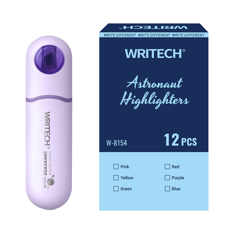 Fosforlu Kalemler WRITECH W-8154 ASTRONOT FOSFORLU KALEM NEON MOR - 12'Lİ KUTU Satın Al