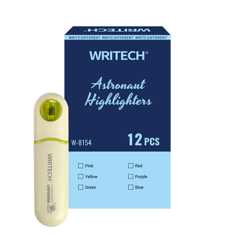 Fosforlu Kalemler WRITECH W-8154 ASTRONOT FOSFORLU KALEM PASTEL YEŞİL - 12'Lİ KUTU Satın Al