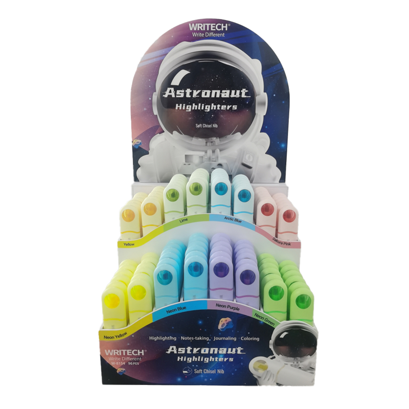Fosforlu Kalemler WRITECH W-8154 ASTRONOT FOSFORLU KALEM NEON+PASTEL 8 RENK - 96'LI STAND Satın Al