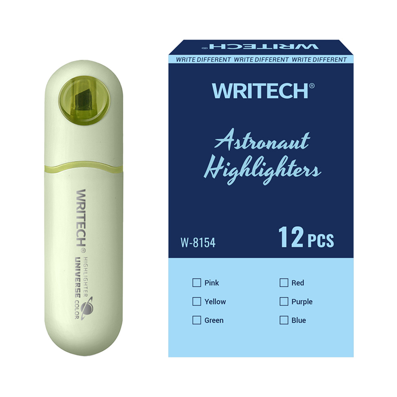 Fosforlu Kalemler WRITECH W-8154 ASTRONOT FOSFORLU KALEM PASTEL YEŞİL - 12'Lİ KUTU Satın Al