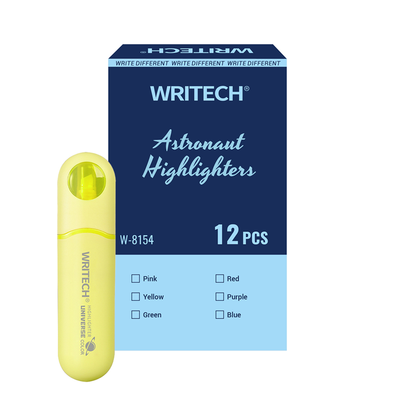 Fosforlu Kalemler WRITECH W-8154 ASTRONOT FOSFORLU KALEM NEON SARI - 12'Lİ KUTU Satın Al