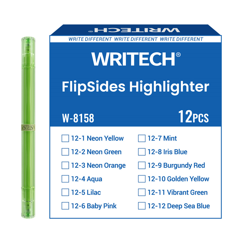 Fosforlu Kalemler WRITECH W-8158 FLIPSIDE FOSFORLU KALEM ÇİFT TARAFLI NEON YEŞİL - 12'Lİ KUTU Satın Al