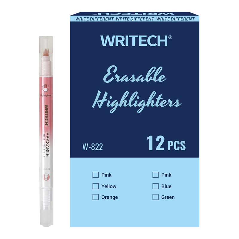 Fosforlu Kalemler WRITECH W-822 SİLİNEBİLİR FOSFORLU KALEM PASTEL SAKURA PEMBE - 12'Lİ KUTU Satın Al