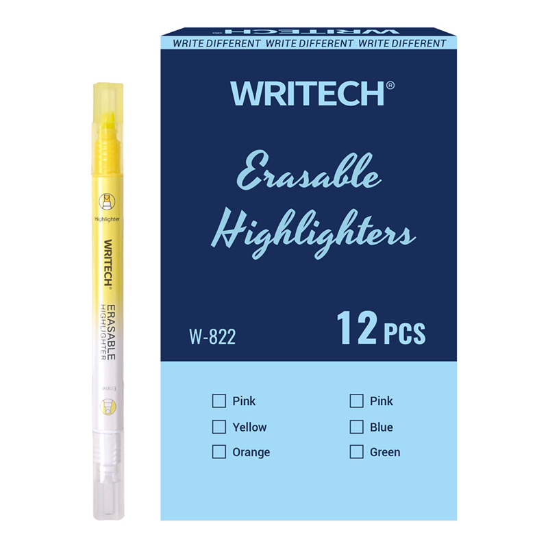 Fosforlu Kalemler WRITECH W-822 SİLİNEBİLİR FOSFORLU KALEM NEON SARI - 12'Lİ KUTU Satın Al