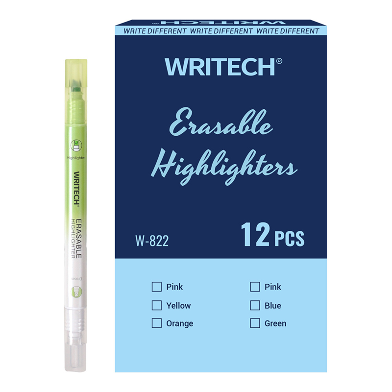 Fosforlu Kalemler WRITECH W-822 SİLİNEBİLİR FOSFORLU KALEM NEON YEŞİL - 12'Lİ KUTU Satın Al
