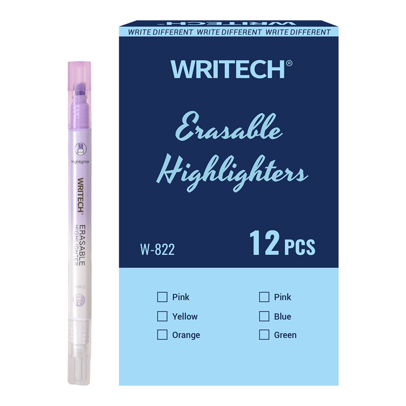 Fosforlu Kalemler WRITECH W-822 SİLİNEBİLİR FOSFORLU KALEM NEON MOR - 12'Lİ KUTU Satın Al
