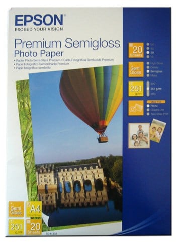 Fotoğraf Kağıtları Epson A4 251Gram 20'li Premium Semigloss Fotoğraf Kağıdı S041332 Satın Al