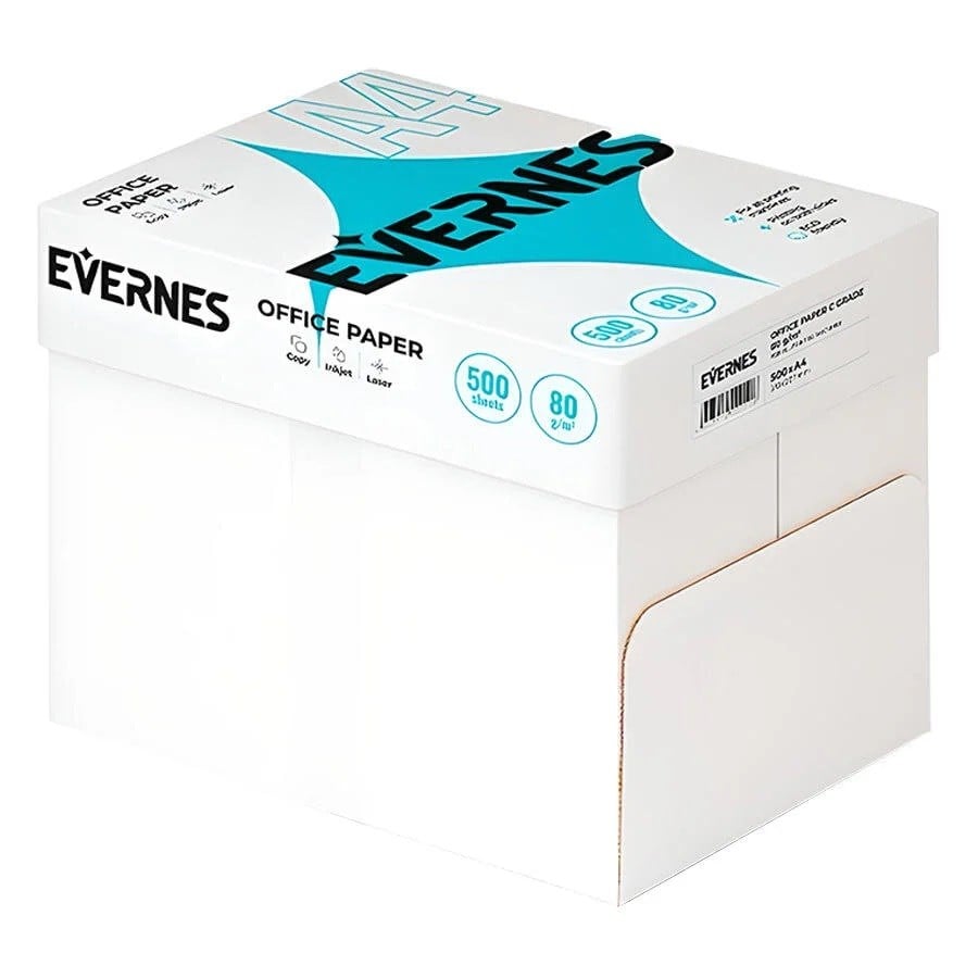 Fotokopi Kağıtları Evernes A4 Fotokopi Kağıdı 80Gr 1 Koli 5 Paket 2500 Sayfa Satın Al