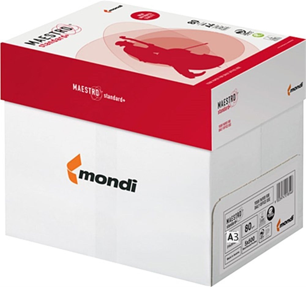 Fotokopi Kağıtları Mondi Maestro A3 Fotokopi Kağıdı 80Gr 1 Koli 5 Paket 2500 Sayfa Satın Al