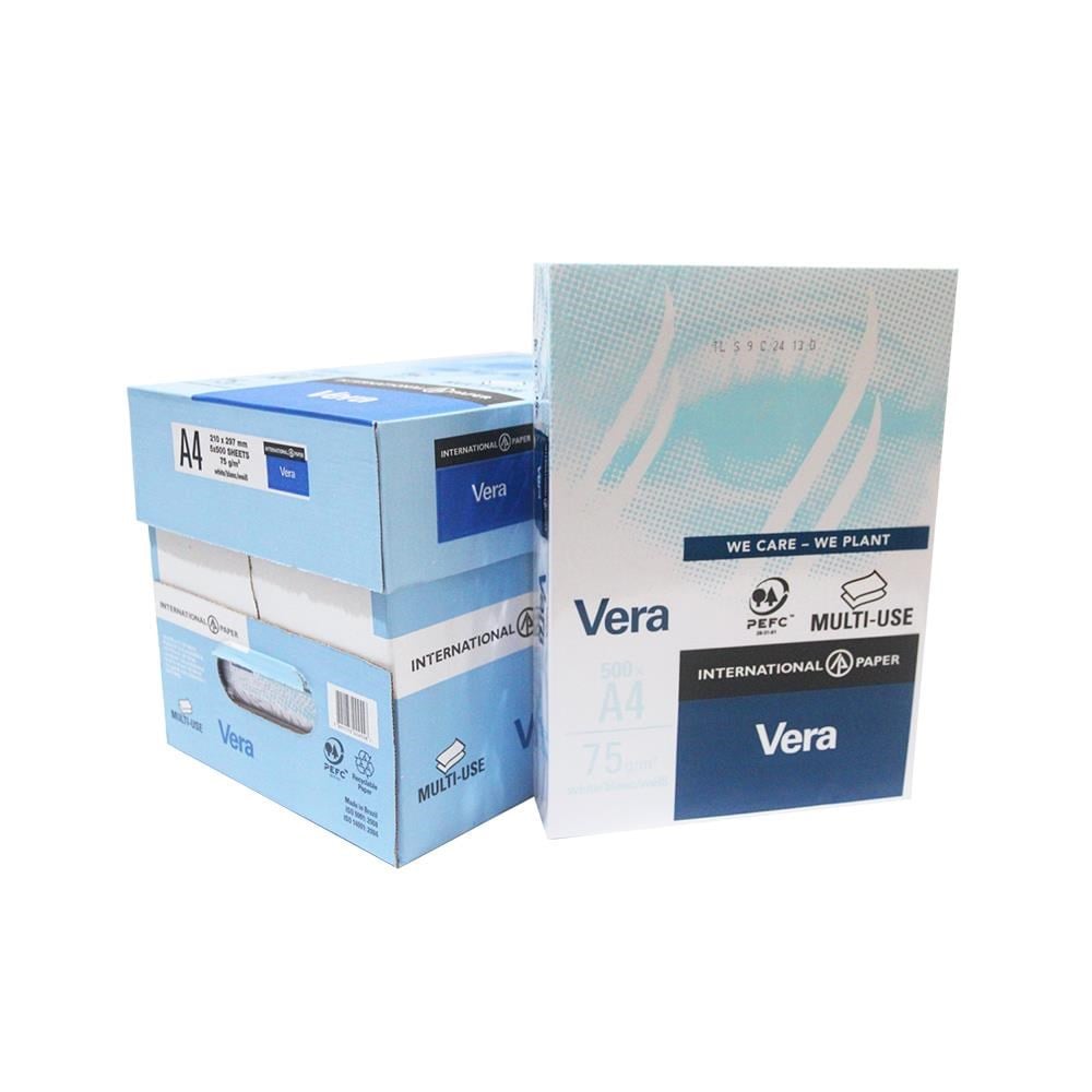 Fotokopi Kağıtları Vera A4 Fotokopi Kağıdı 75Gr 1 Koli 5 Paket 2500 Sayfa Satın Al