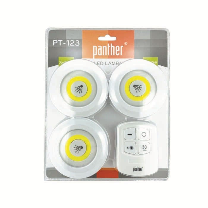 Genel Hırdavat Ürünleri Panther PT-123 Ledli Lamba Seti Kumandalı Satın Al