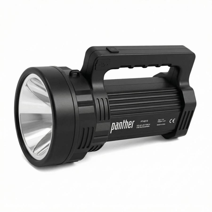 Genel Hırdavat Ürünleri PANTHER PT-6213 USB ŞARJLI SOLAR EL FENERİ Satın Al