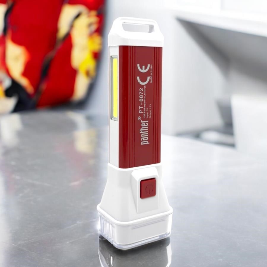 Genel Hırdavat Ürünleri PANTHER PT-8872 USB ŞARJLI SOLAR EL FENERİ Satın Al