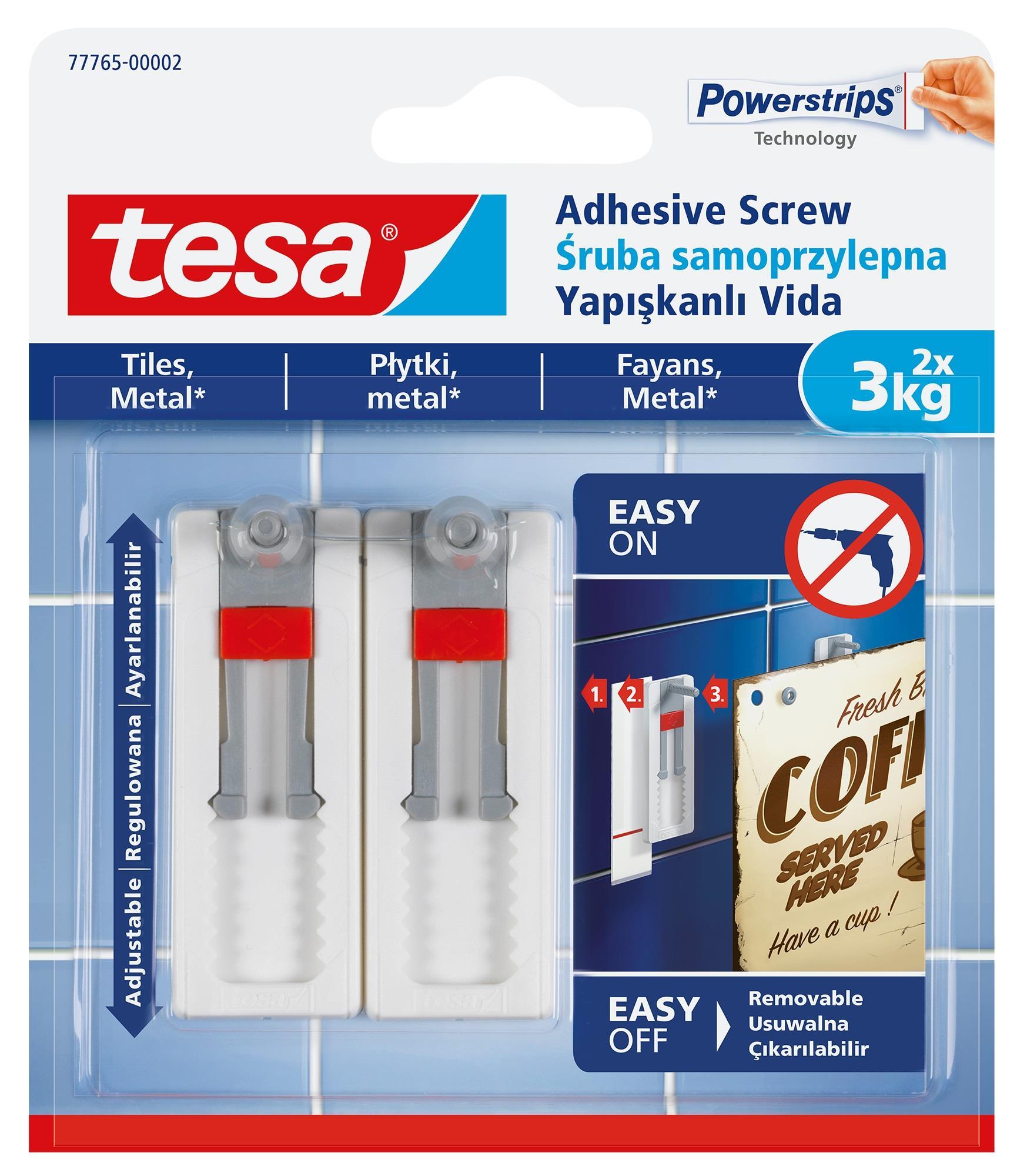 Genel Hırdavat Ürünleri Tesa 77765 Fayans Ayarlanabilir Yapışkanlı Vida 2 Ad x 3 Kg Satın Al