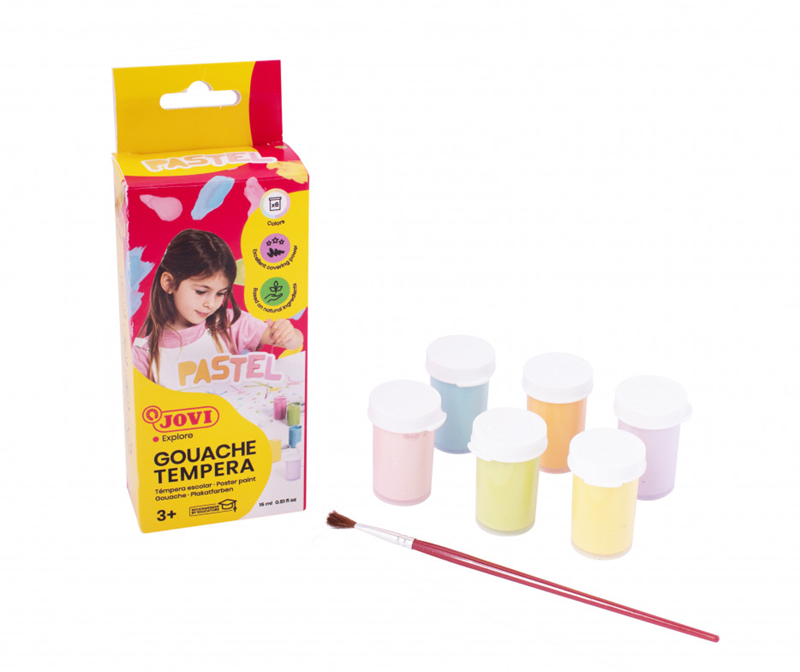Guaj Boyalar JOVI 520P GUAJ BOYA 15ML KAVANOZ + FIRÇA PASTEL RENKLER - 6'LI KUTU Satın Al