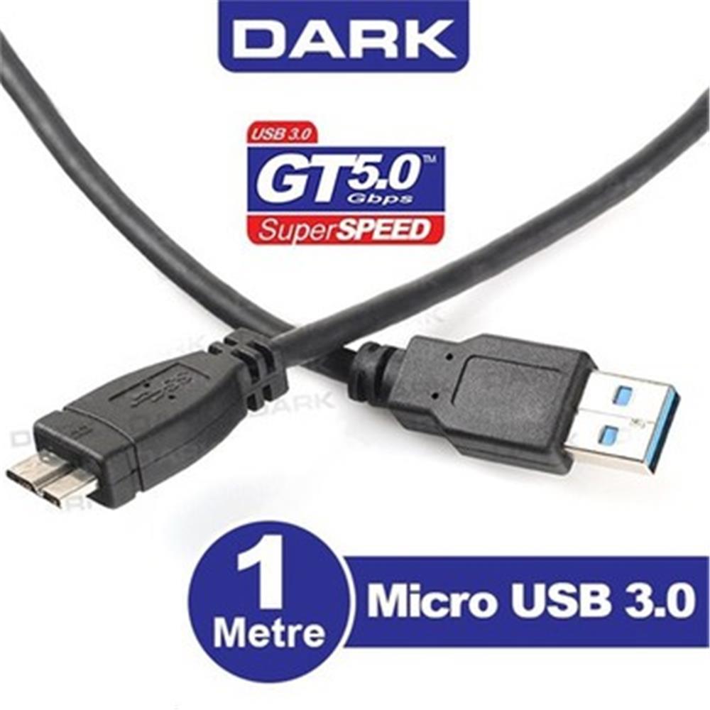 Hard Diskler Dark DK-CB-USB3MICROB 1mt USB 3.0 - Micro B Taşınabilir Disk Kablosu Satın Al