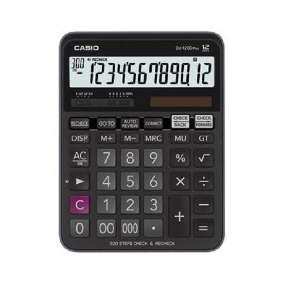 Hesap Makineleri Casio DJ-120D Plus İşlem Kontrollü 12 Hane Masa Üstü Hesap Makinesi Satın Al