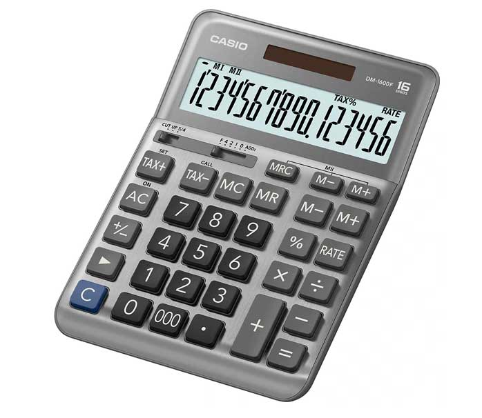 Hesap Makineleri Casio DM-1600F 16 Hane Masa Üstü Hesap Makinesi Satın Al