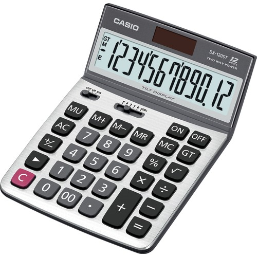 Hesap Makineleri Casio DX-120ST 12 Hane Oynar Başlıklı Masa Üstü Hesap Makinesi Satın Al