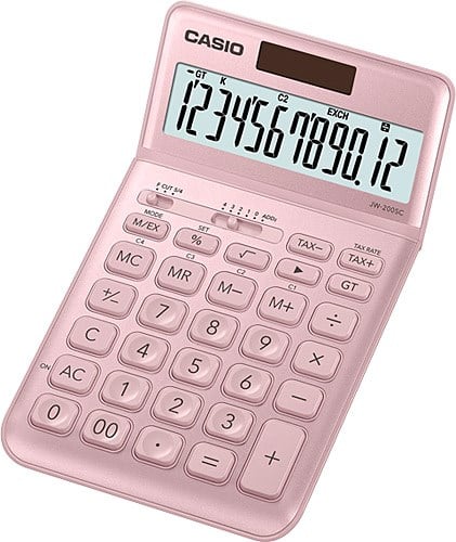 Hesap Makineleri Casio JW-200SC-PK 12 Hane Pembe Masa Üstü Hesap Makinesi Satın Al