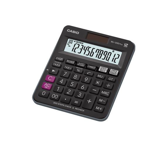 Hesap Makineleri Casio MJ-120D Plus İşlem Kontrollü 12 Hane Masa Üstü Hesap Makinesi Satın Al