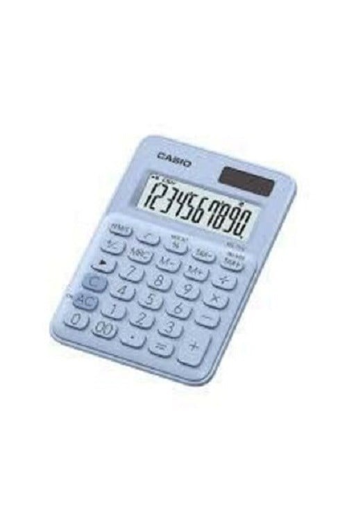 Hesap Makineleri Casio MS-7UC-LB 10 Hane Açık Mavi Masa Üstü Hesap Makinesi Satın Al