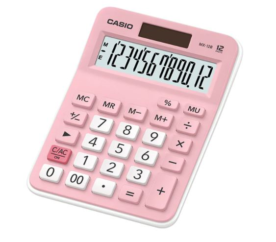 Hesap Makineleri Casio MX-12B-PK Pembe 12 Hane Masa Üstü Hesap Makinesi Satın Al