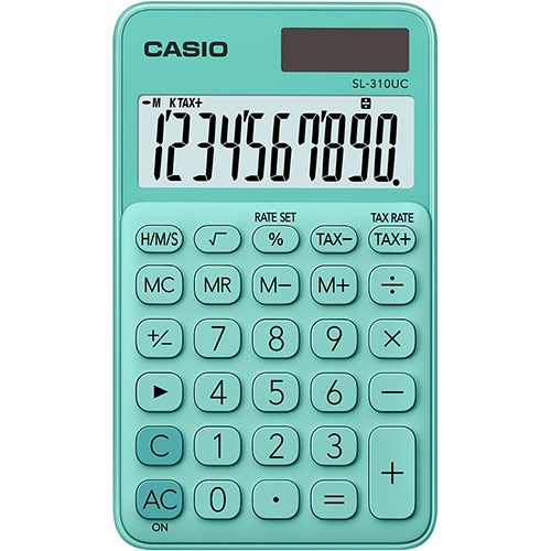 Hesap Makineleri Casio SL-310UC-GN Cep Tipi 10 Hane Yeşil Hesap Makinesi Satın Al