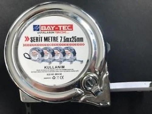 Hırdavat Ürünleri Bay-Tec Mk4148 7.5Mt 25MM Krom Şerit Metre Satın Al