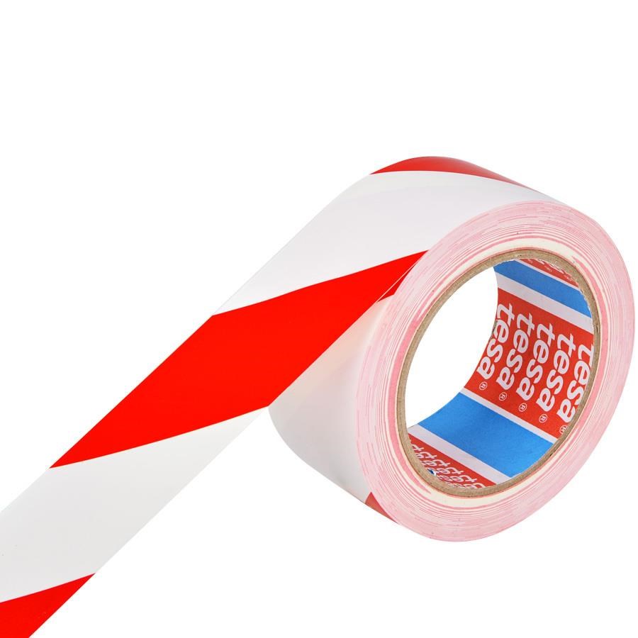 Hırdavat Ürünleri Tesa Yer İşaretleme İkaz Bandı 50 mm x 33 m Kırmızı / Beyaz Çizgili Satın Al