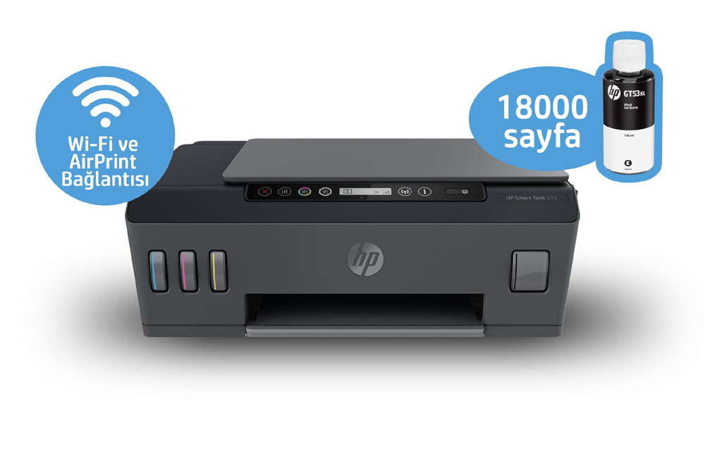 HP Smart Tank Wireless 515 Fotokopi+Tarayıcı+Wi-Fi Renkli Tanklı Yazıcı 1TJ09A