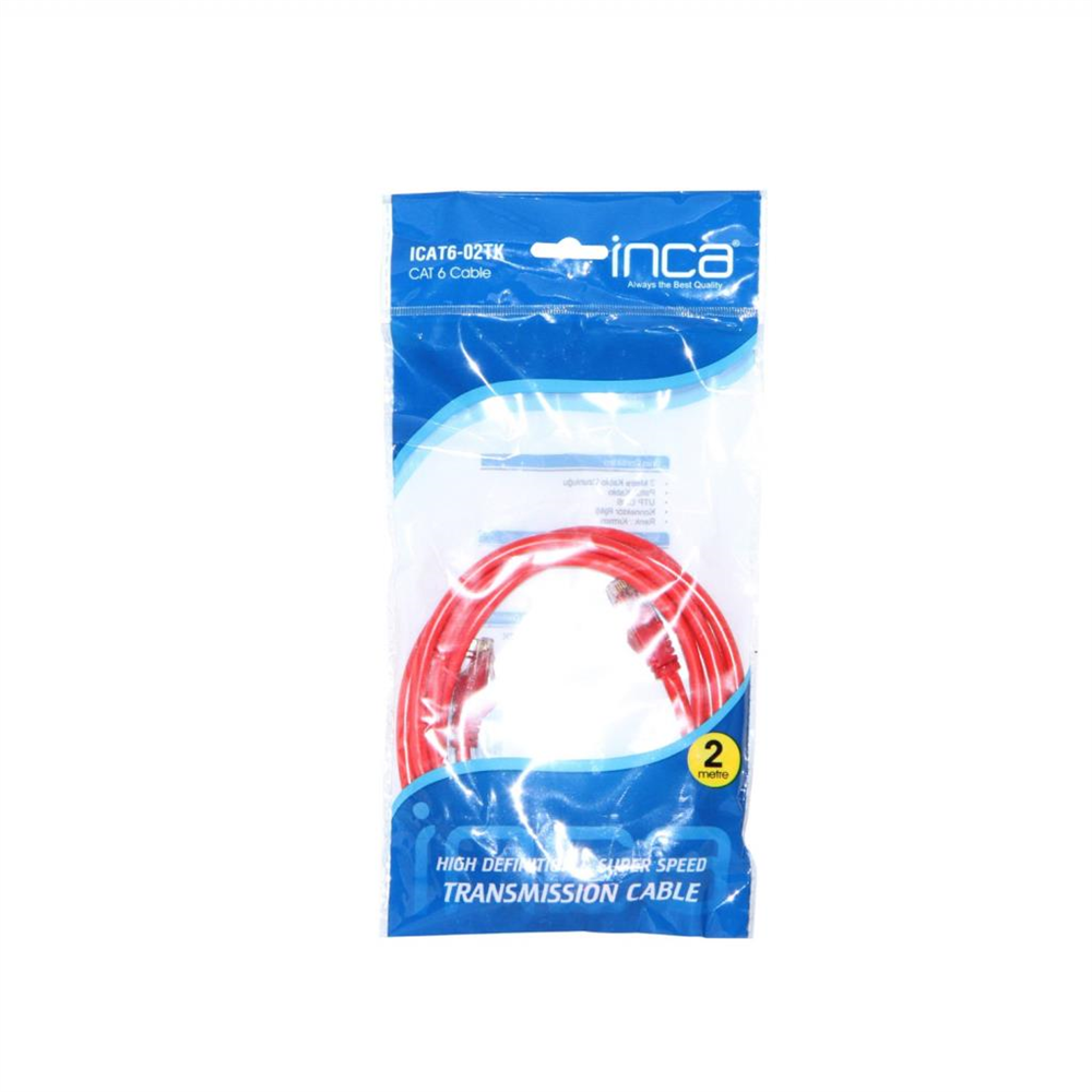 ICAT6-02TK  INCA CAT6 2 METRE KIRMIZI