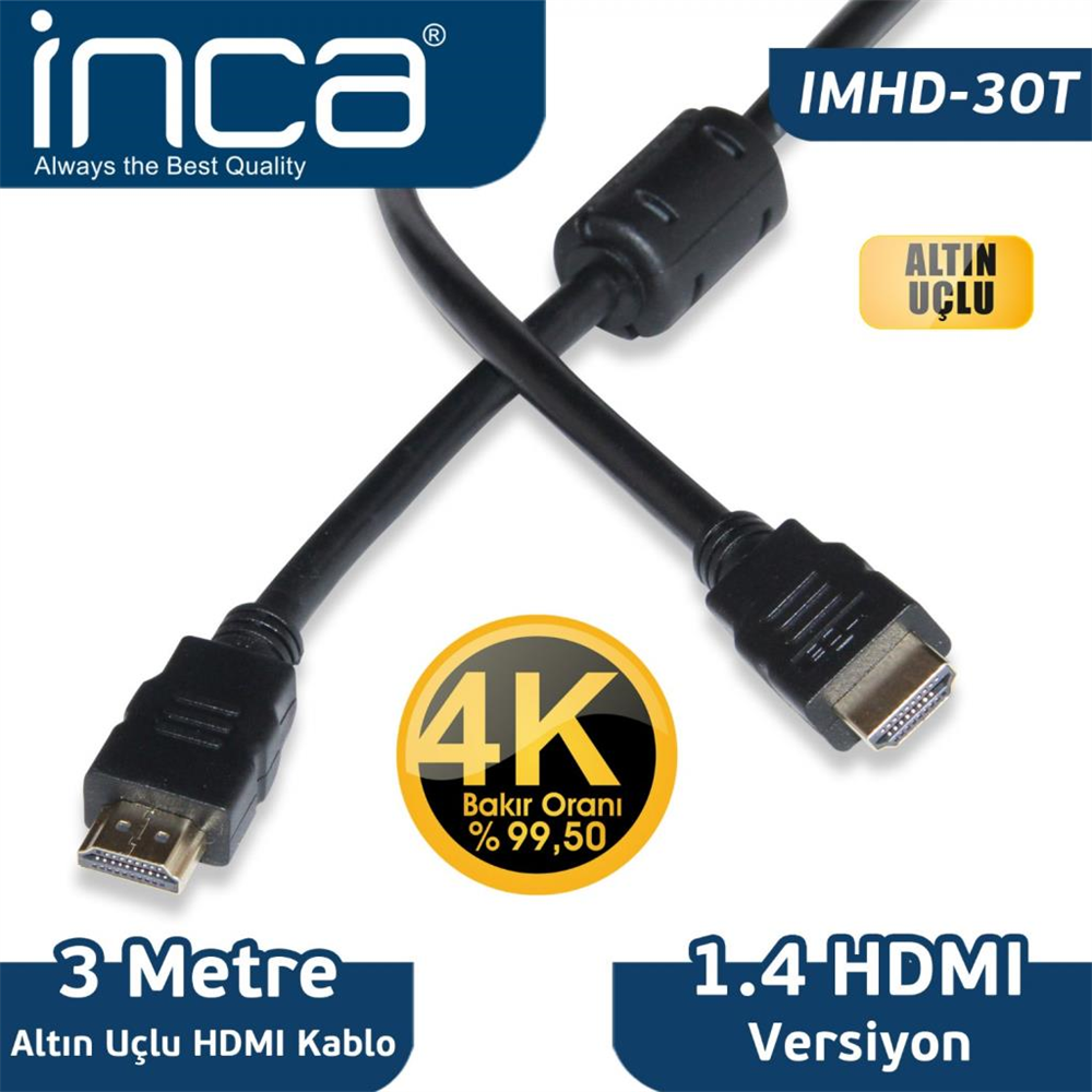 IMHD-30T INCA 3 METRE 1,4 V 3D HDMI HDMI KABLO