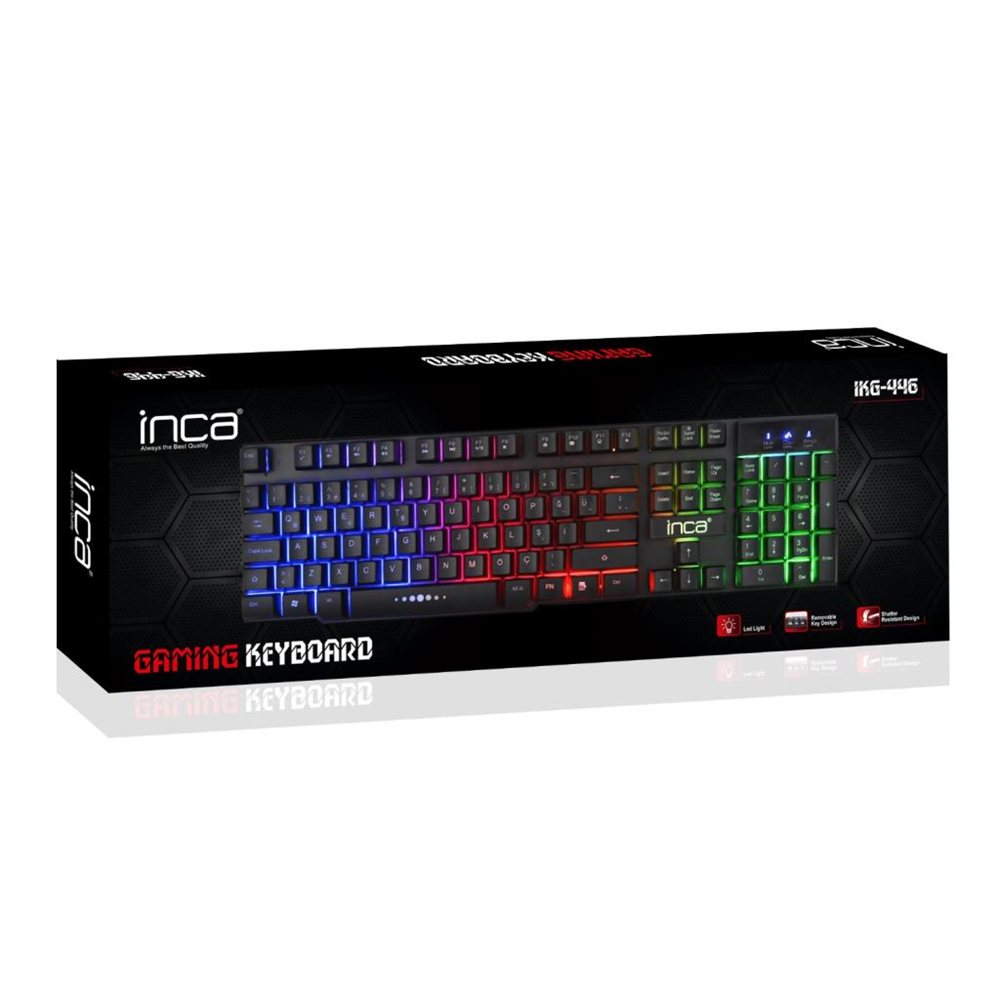 INCA  IKG-446 Rainbow Efect  Mekanik Hisli Gamer  Klavye