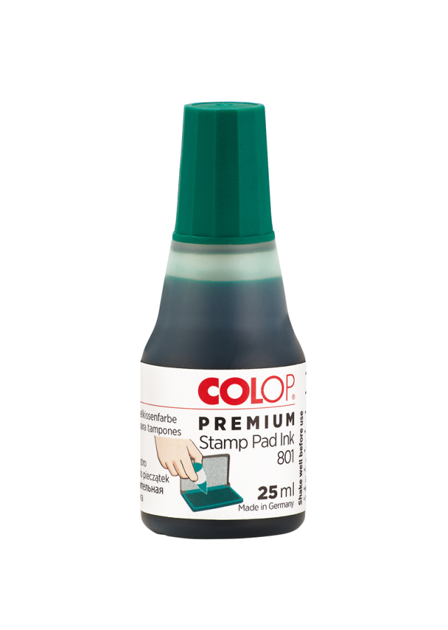 Istampa Kaşe ve Mürekkepleri COLOP 801 25ML YEŞİL MÜREKKEP Satın Al