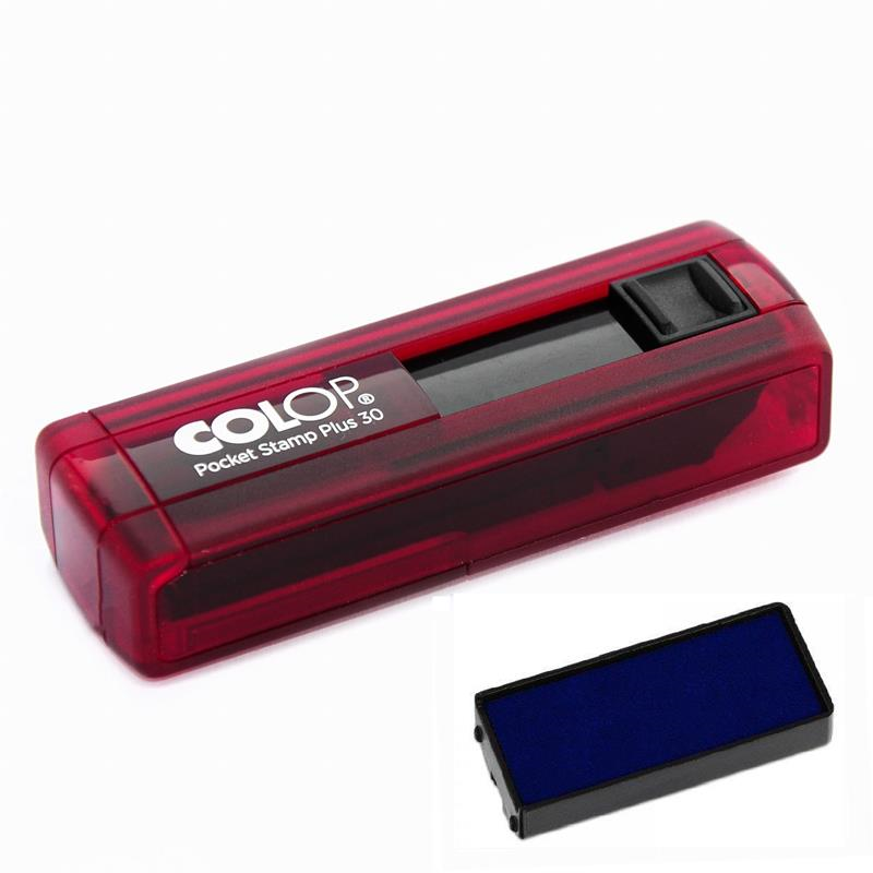 Istampa Kaşe ve Mürekkepleri COLOP CEP30 KAŞE KIRMIZI KASA MAVİ KEÇE - 18X47MM Satın Al
