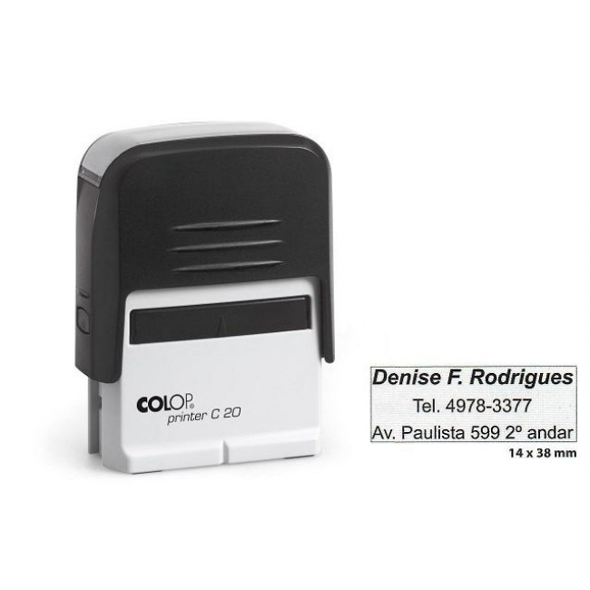Istampa Kaşe ve Mürekkepleri COLOP PRINTER C20 SİYAH KASA SİYAH KEÇE - 14X38MM Satın Al